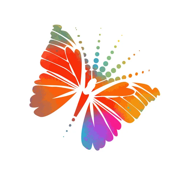 パターンのカラフルな蝶。ベクトルイラスト — ストックベクタ
