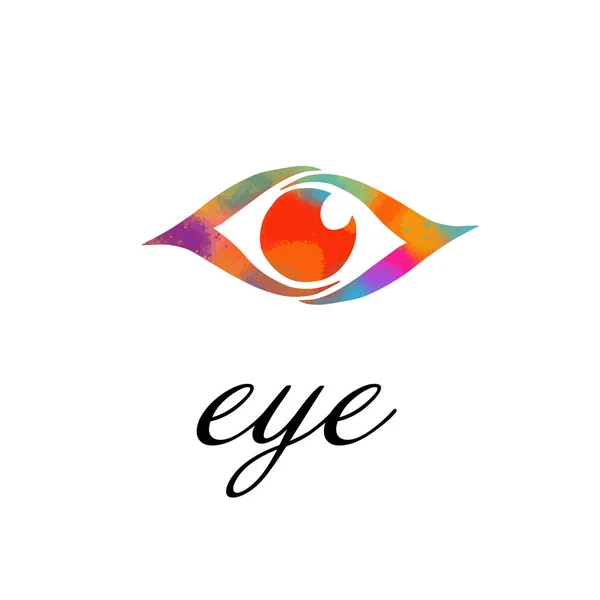 Logo ojo estilizado abstracto. El objeto del ojo humano. Ilustración vectorial — Archivo Imágenes Vectoriales