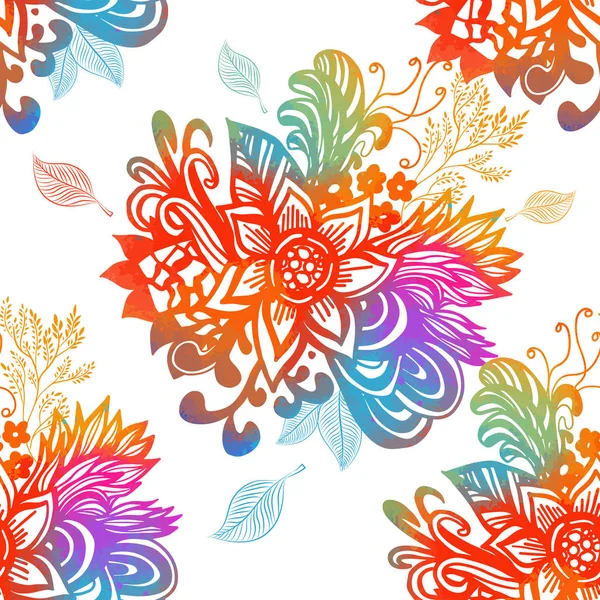 Blütenabstraktion. nahtlose florale abstrakte Hintergrund. Vektorillustration — Stockvektor