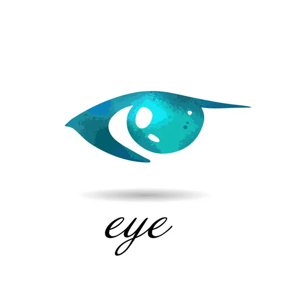 Logo ojo estilizado abstracto. El objeto del ojo humano. Ilustración vectorial — Vector de stock