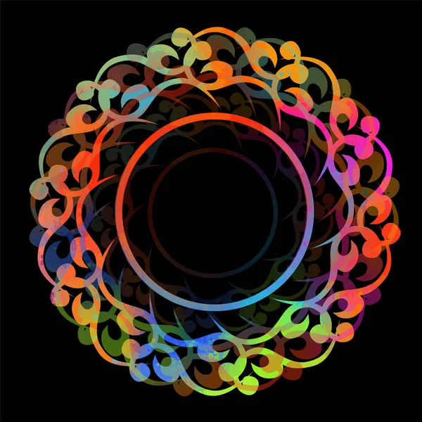 Cornice rotonda multicolore. Illustrazione vettoriale — Vettoriale Stock