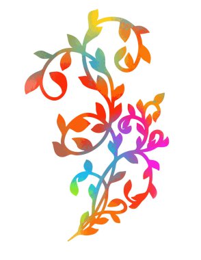 Renkli çiçek soyutlama. Vektör çizimi