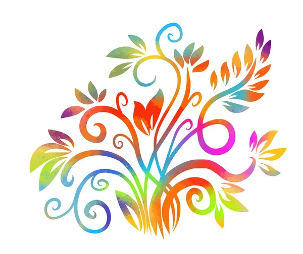 Renkli çiçek soyutlama. Vektör çizimi