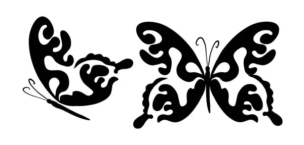 Logo papillon abstrait. Illustration vectorielle — Image vectorielle