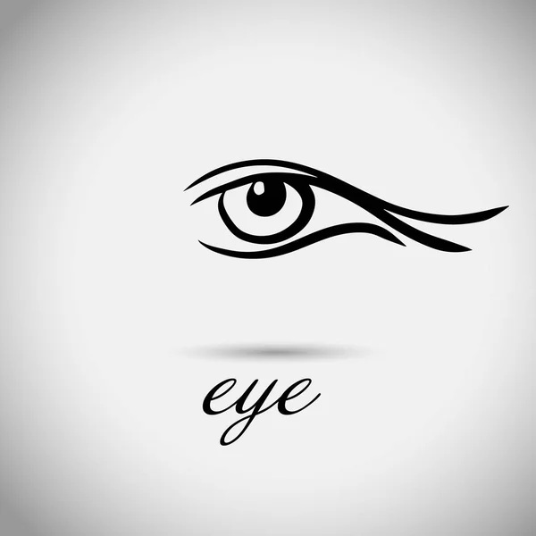 로고는 추상적 인 형식의 눈입니다. 인간의 눈에 있는 물체입니다. 벡터 일러스트 — 스톡 벡터