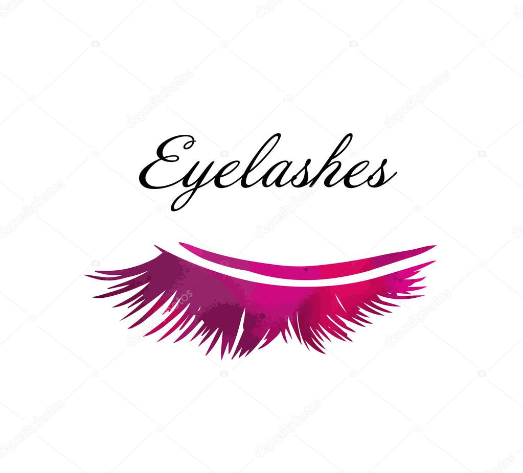 Eyelash extension logo. Vector illustration in a modern style