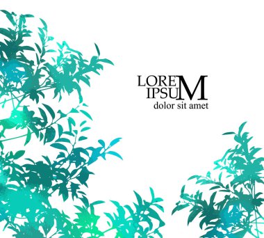 Doğa manzarasının silueti. Vektör illüstrasyonu