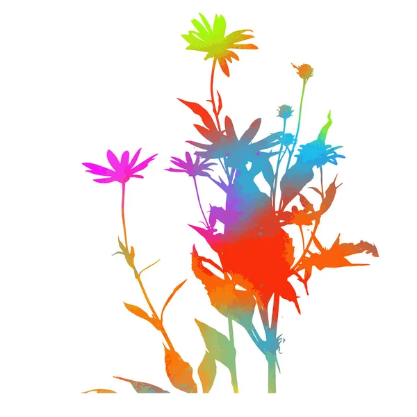 Barevná květina. Vektorová ilustrace — Stockový vektor