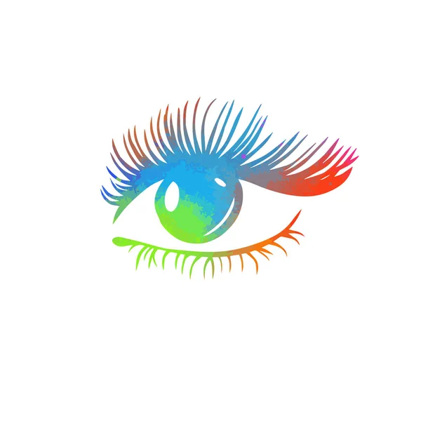 Logo ojo estilizado abstracto. El objeto del ojo humano. Ilustración vectorial — Vector de stock