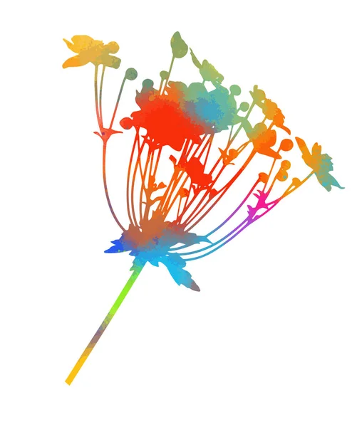 Kolorowy kwiat. Ilustracja wektorowa — Wektor stockowy