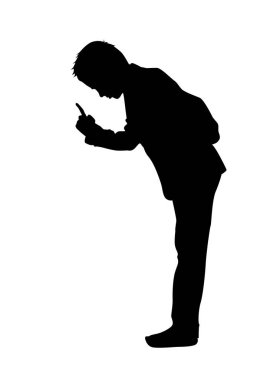 Öğretmen profilinin silueti. Vektör çizimi