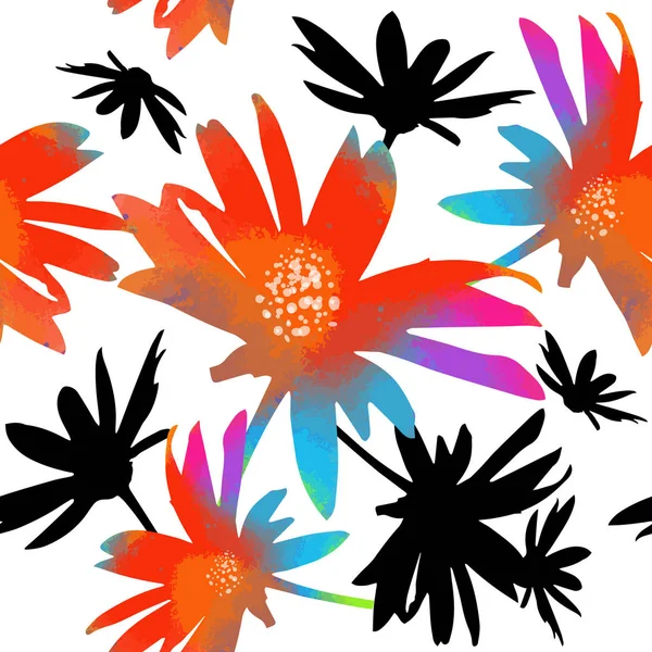 Flower abstraction. Seamless floral abstract background. Vector illustration — Stock Vector