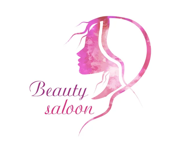 The face of a beautiful pink girl profiled. Vector illustration — Stock Illustration The face of a beautiful pink girl profiled. Vector illustration Vector Graphics