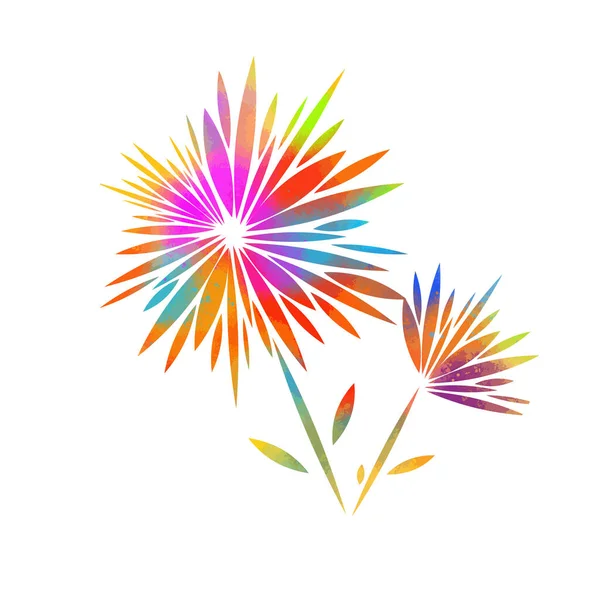 Una flor colorida. Ilustración vectorial — Vector de stock