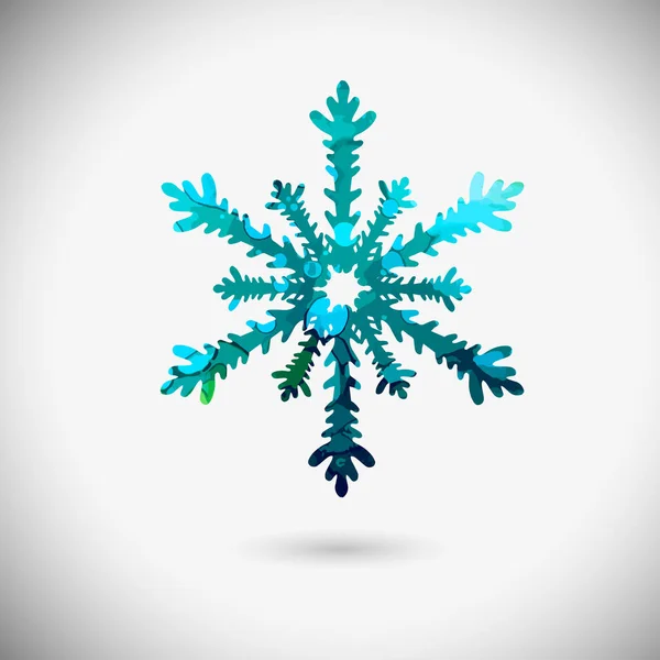 雪の結晶の多色抽象化 ベクターイラスト — ストックベクタ