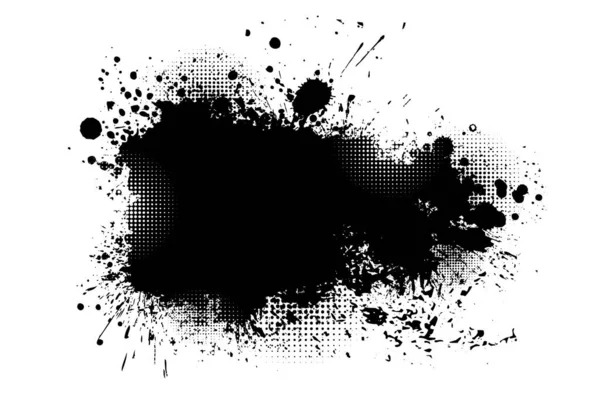 在白色背景上孤立的笔划 黑色漆刷 卷曲纹理笔划线 艺术油墨肮脏的设计 艺术形状的边框 画笔部分 笔画矢量图解 — 图库矢量图片