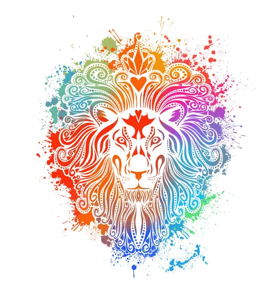 Lion Head Symbol Logo Vector — Stock Vector