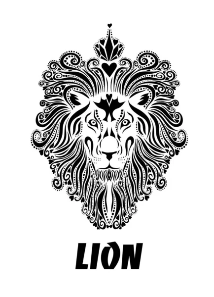 Plantilla Emblema Logotipo Cara León Para Diseño Negocios Camisetas Elemento — Vector de stock