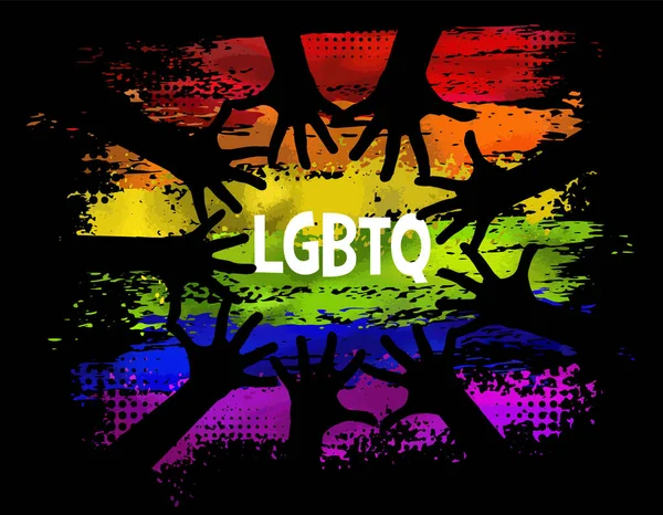 Gökkuşağı Bayrak Hareketi Lgbt Düz Simge Cinsel Azınlıkların Eşcinsellerin Lezbiyenlerin — Stok Vektör