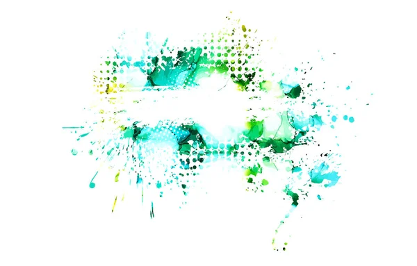 Μπλε και πράσινο φόντο κηλίδες. Πλαστό πλαίσιο κειμένου. Η υφή του Grunge. Βρώμικο σχέδιο. Περίγραμμα για καλλιτεχνικό σχήμα, στοιχείο πινέλου. Εικονογράφηση διανύσματος — Διανυσματικό Αρχείο