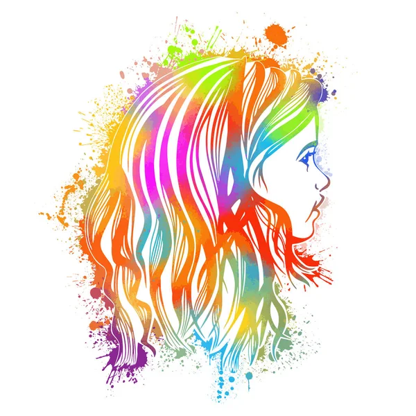 Profil 1 'deki bir kızın silueti