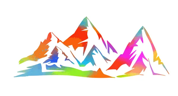 Des Montagnes Colorées Illustration Vectorielle — Image vectorielle