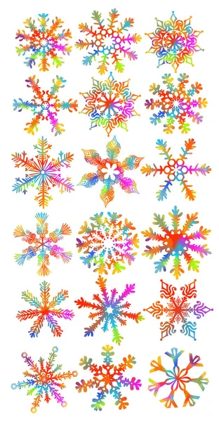 Une Abstraction Multicolore Flocon Neige Illustration Vectorielle — Image vectorielle