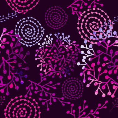 Renkli çiçekleri olan pürüzsüz bir arka plan. Vektör illüstrasyonu