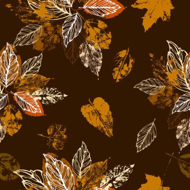 Sonbahar yapraklarının soyutlanması. Vektör