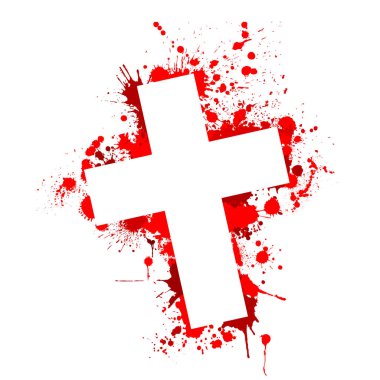 Kahrolası haç. Vektör illüstrasyonu