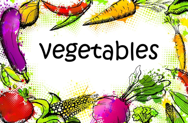 Étiquette Jus Légumes Illustration Vectorielle — Image vectorielle