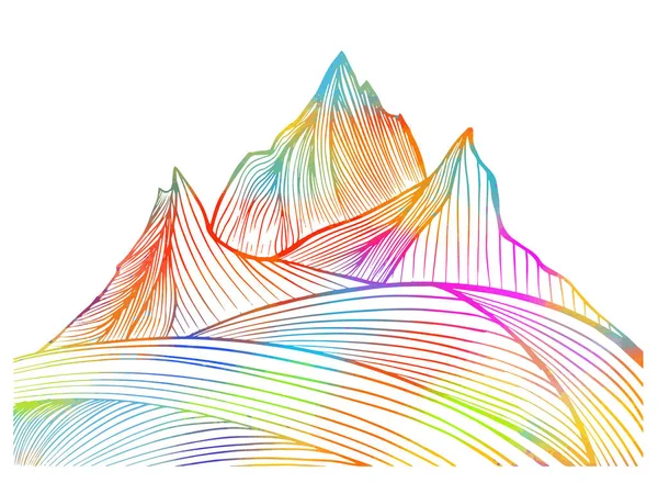 Des Montagnes Colorées Illustration Vectorielle — Image vectorielle