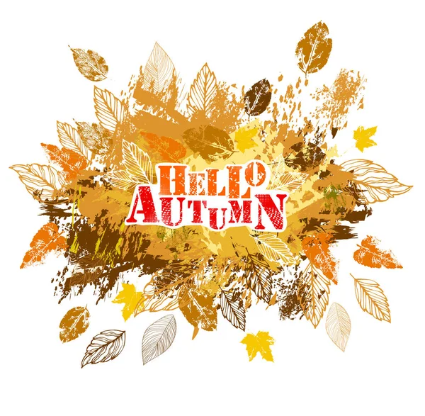 Astrazione Foglie Autunno Vettore — Vettoriale Stock