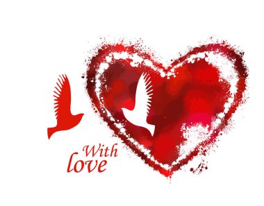 Kalp lekelerden yapılmış. Vektör