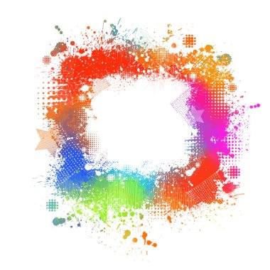 Çok renkli lekeler arka planda. Vektör illüstrasyonu