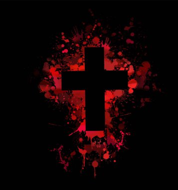 Kahrolası haç. Vektör illüstrasyonu