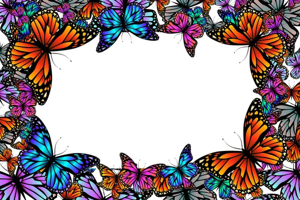 나비와 별들로 이루어진 아름다운 추상적 — 스톡 벡터