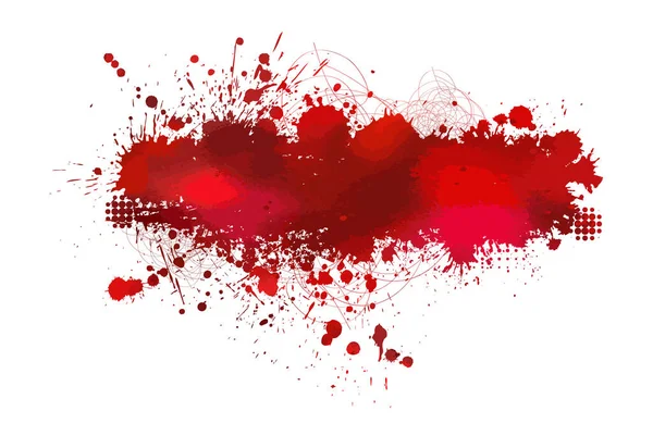 Векторная Иллюстрация Кровавых Акварельных Пятен — стоковый вектор