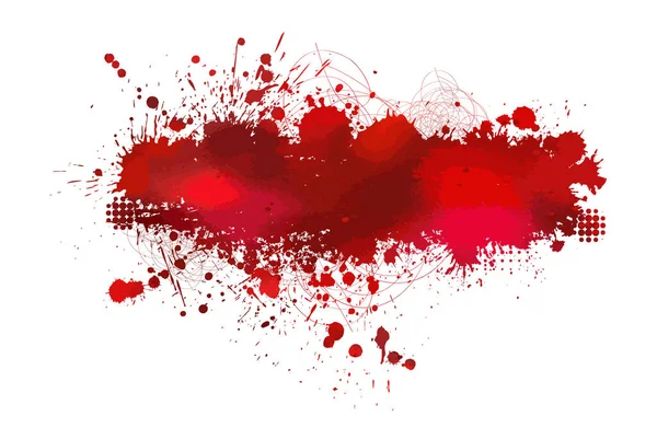 Vector Illustration Bloody Watercolor Spots — Stock Vector