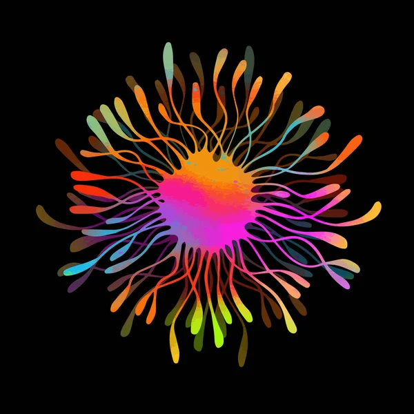 Абстрактна Різнокольорова Графічна Стилізована Квітка Векторні — стоковий вектор