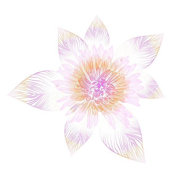 白地に多色の花を咲かせます。ベクターイラスト — ストックベクタ