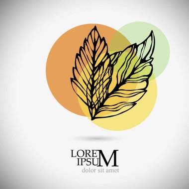 Renkli sonbahar yaprağı. Vektör illüstrasyonu