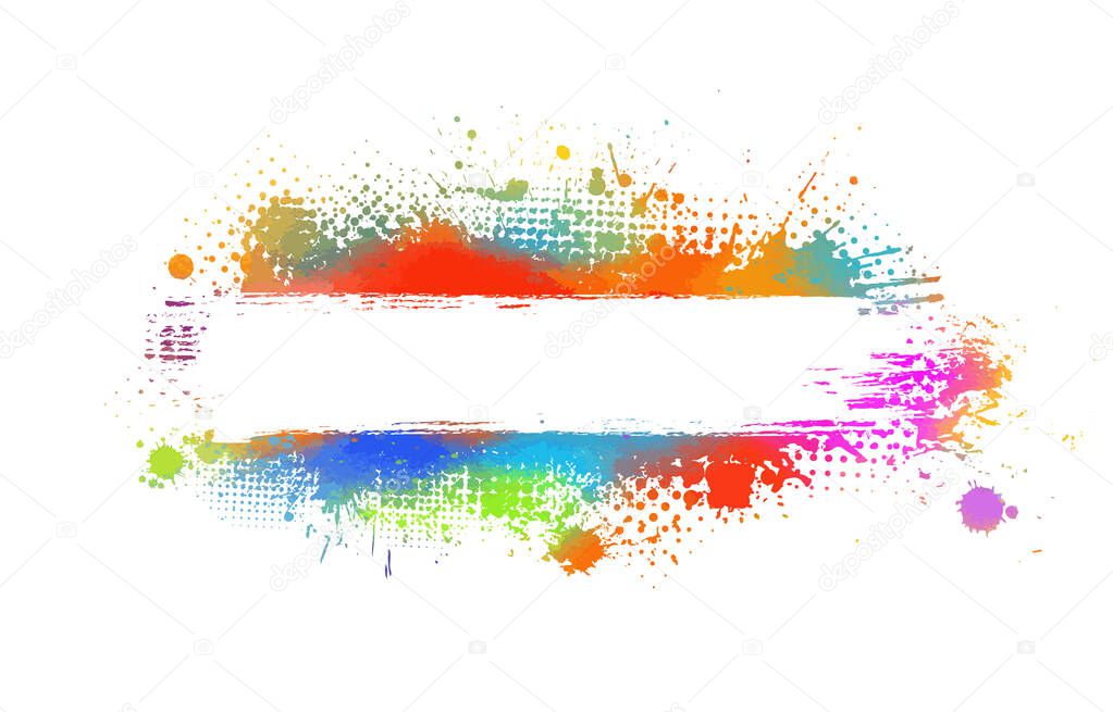 Multi color blots background. Vector illustration