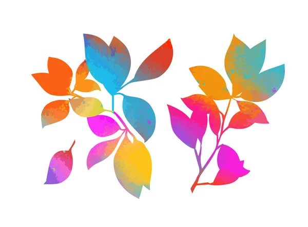 Podzimní Větev Vektorová Ilustrace — Stockový vektor