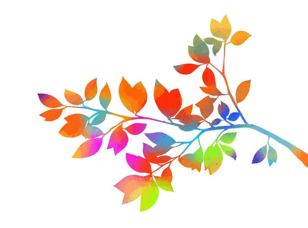Podzimní Větev Vektorová Ilustrace — Stockový vektor