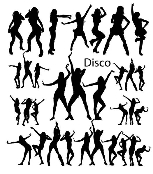 Dancing Silhouettes Large Collection — Stock Vector