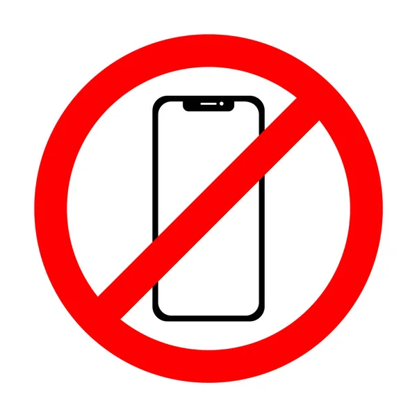 Vector no cell phone sign. Smartphone icon — Stock Vector