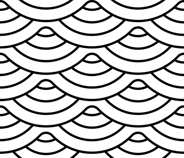 Αφηρημένη γεωμετρικό μοτίβο με κυματιστές γραμμές, ρίγες. Απρόσκοπτη διάνυσμα φόντο. Μπεζ και λευκό στολίδι — Διανυσματικό Αρχείο
