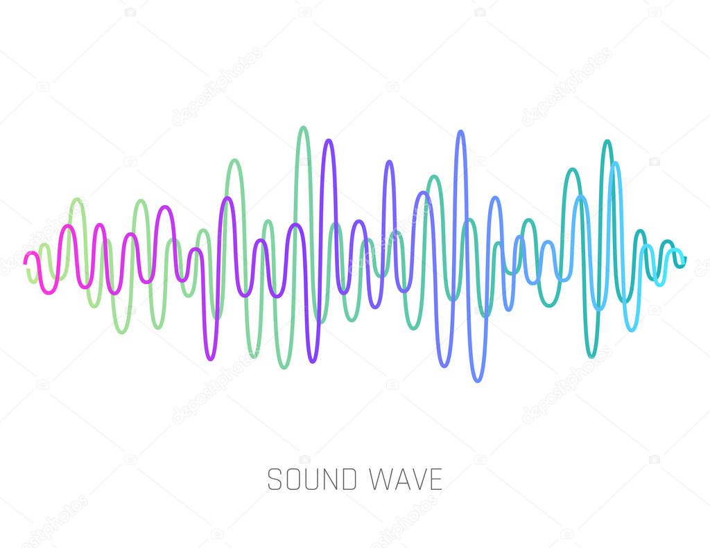 Vector Sound Wave. Colorful sound waves for party, DJ, pub, clubs, discos. Audio equalizer technology. Vector illustration
