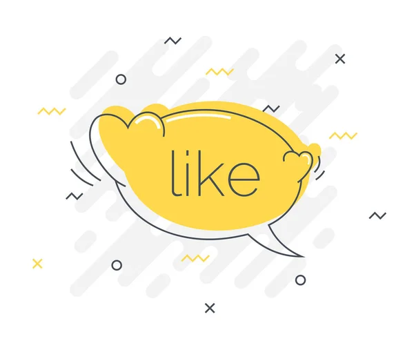 Conseils rapides badge avec comme bulle de parole. Vecteur plat tendance sur fond jaune. Illustration vectorielle coeur . — Image vectorielle